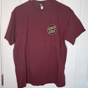 Santa Cruz Skateboards Men's Maroon T-Shirt